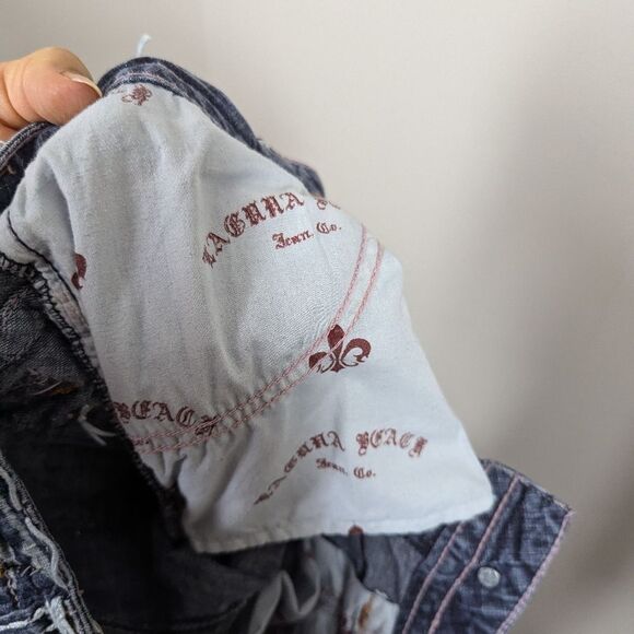 Laguna Beach Bootcut Jeans – Sz 28 Low Rise Studded Pockets Y2K - Picture 13 of 13